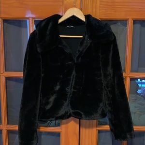 Express Faux Fur Black Jacket